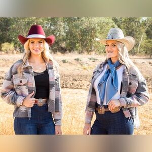 Gray and Blush Crop Jacket